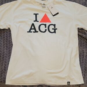 Nike ACG Cream Tee with Red Graphic